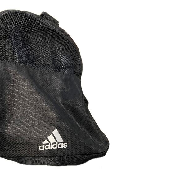 Adidas Defender Medium 20"x12"x10" Black White Duffel Bag - Picture 5 of 6